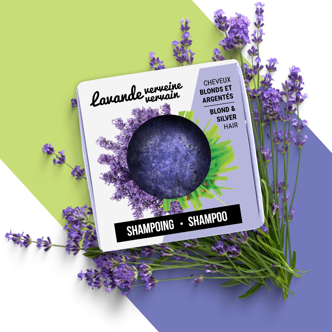 Shampooing mauve en barre - Lavande-verveine