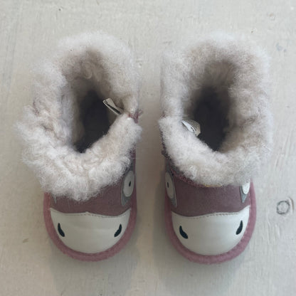 Bottes Magical Unicorn Walker suède et laine 6-12M, par Emu Australia