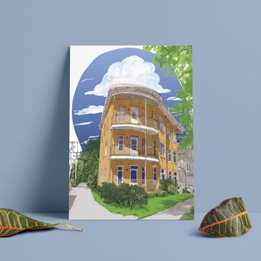 Illustration postale - Au coin d'une ruelle