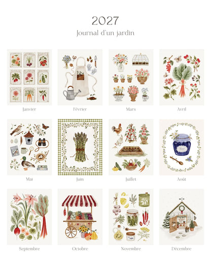 Calendrier 2027 - Journal d'un jardin