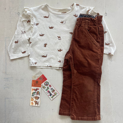 Pantalons en velours 7Y, par Souris mini