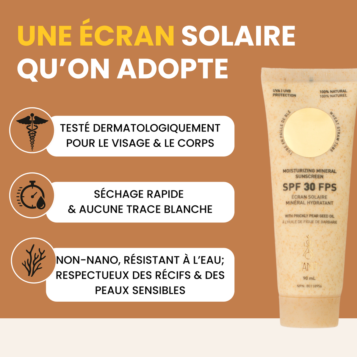 Écran solaire minéral hydratant - Sans parfum