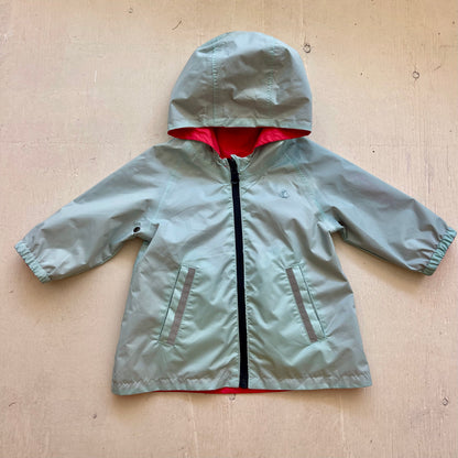 Manteau imperméable réversible 12M, par Petit bateau