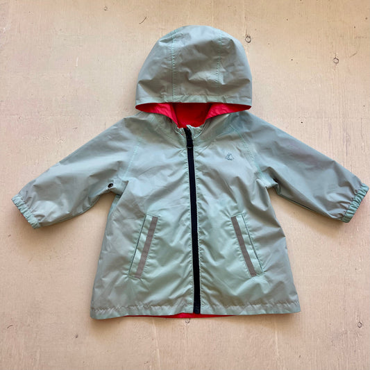 Manteau imperméable réversible 12M, par Petit bateau