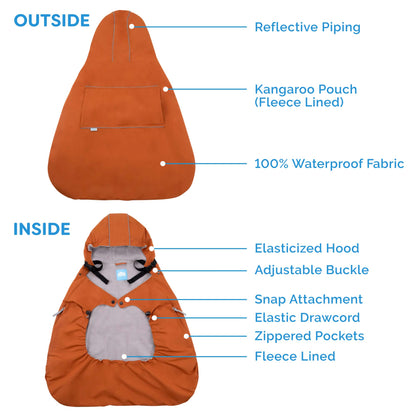 Housse doublée imperméable pour bébé - Pottery Grey