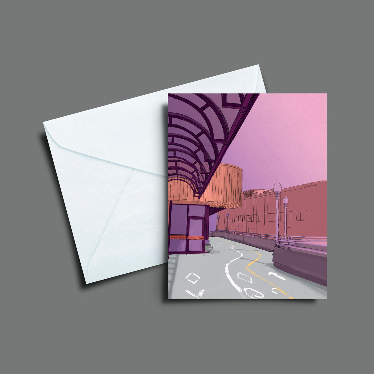 Illustration postale - Passerelle Adrien-Pouliot