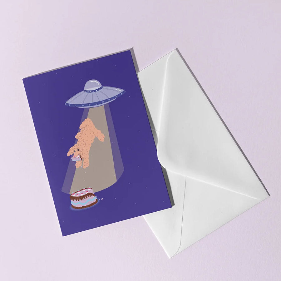 Carte de souhaits - Dessert ovni