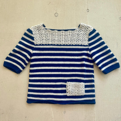 Chandail tricot 4Y, fait main