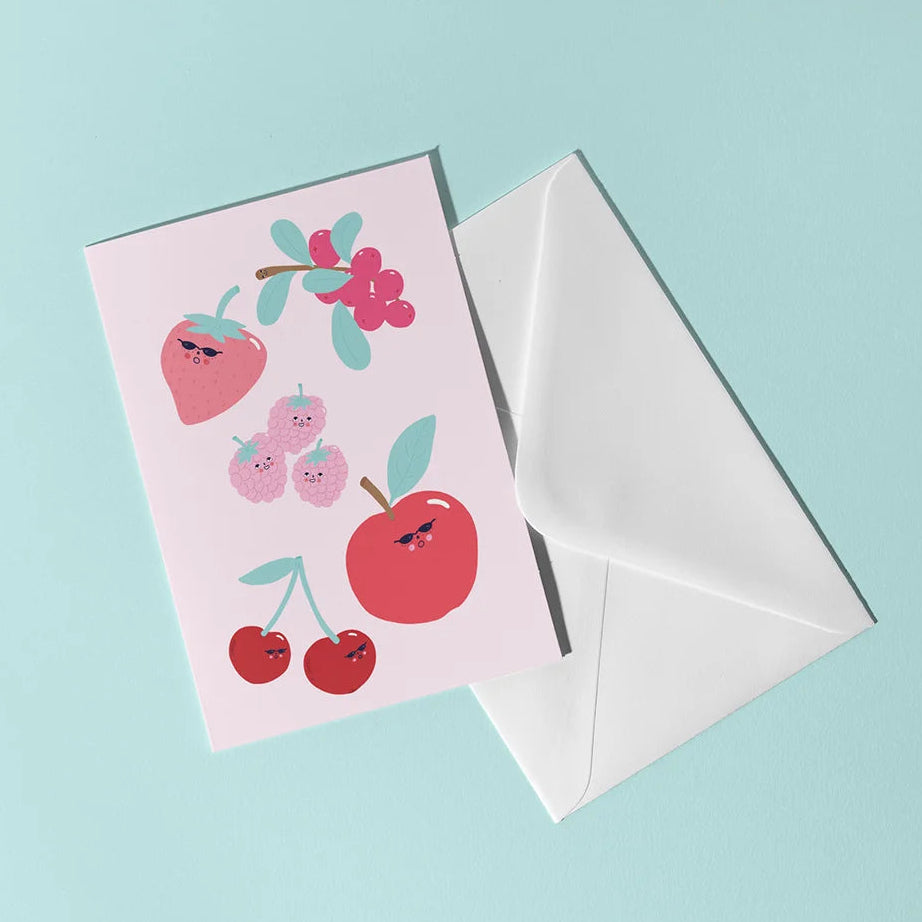 Carte de souhaits - Fruits rouges