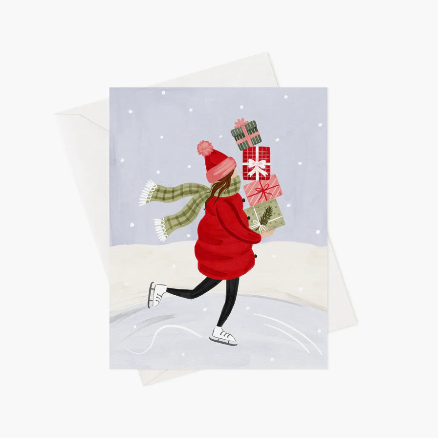 Carte de souhaits - Patineuse