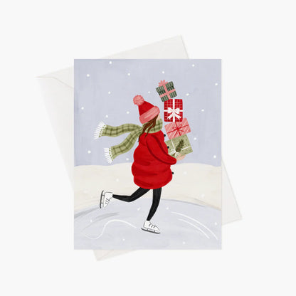 Carte de souhaits - Patineuse