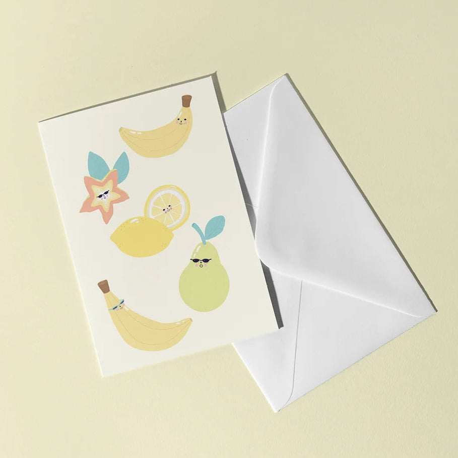 Carte de souhaits - Fruits jaunes