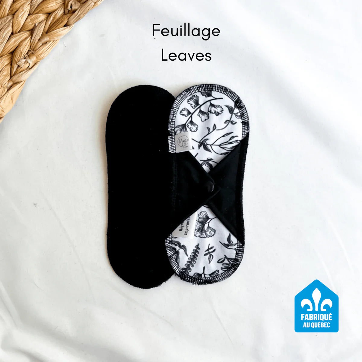 Serviette hygiénique lavable régulière courte