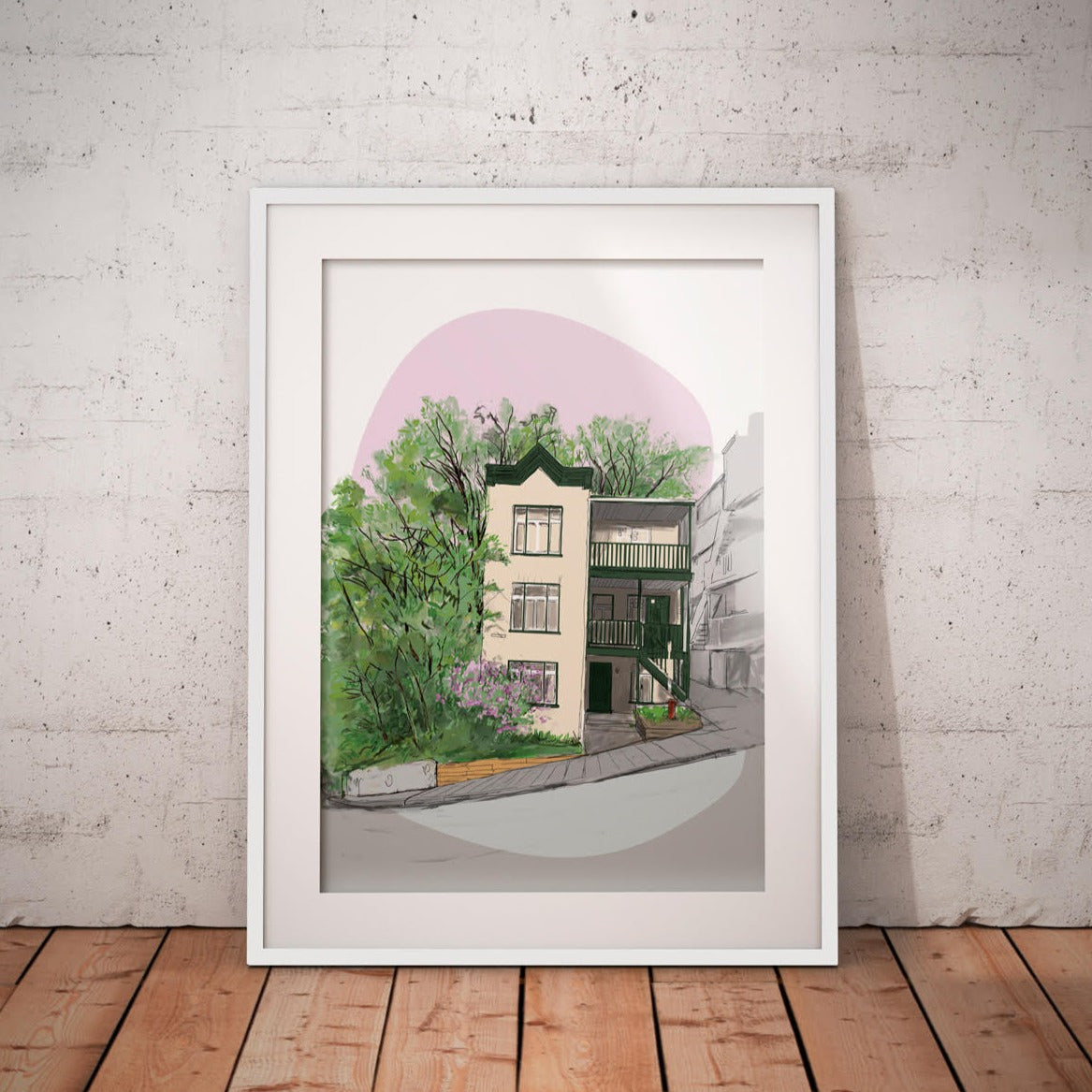 Illustration décorative - Maisonnette verte