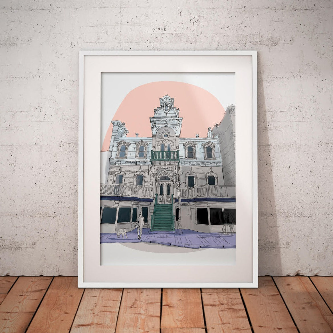 Illustration décorative - Hôtel argenté