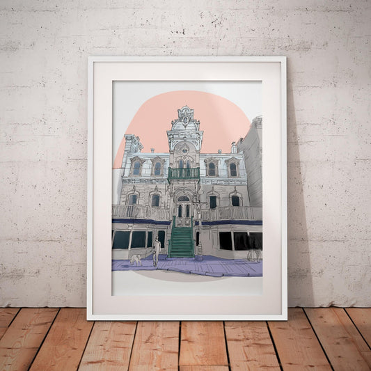 Illustration décorative - Hôtel argenté