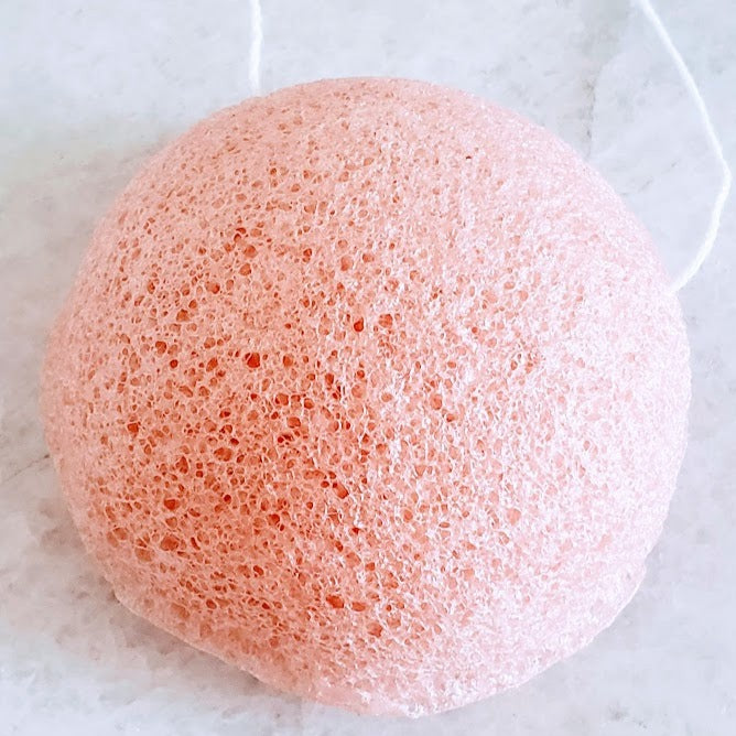 Éponge konjac naturelle - Argile rose