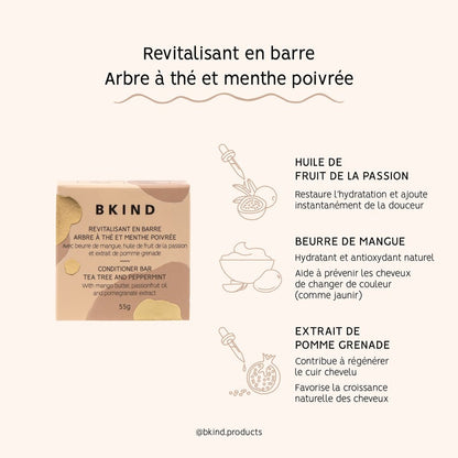 Revitalisant en barre - Arbre à thé et menthe poivrée
