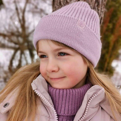 Tuque en tricot doux - Lilac
