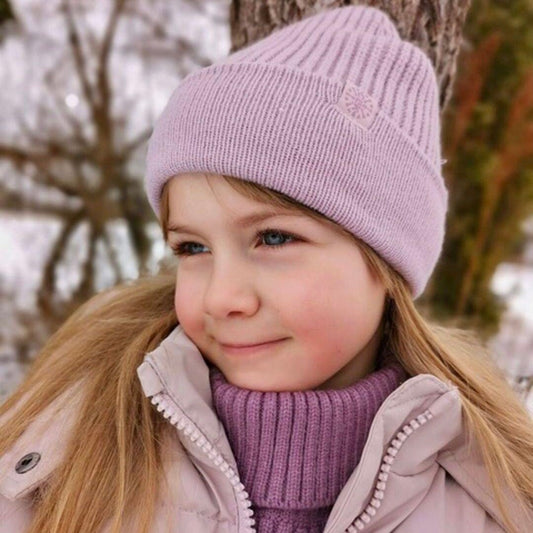 Tuque en tricot doux - Lilac