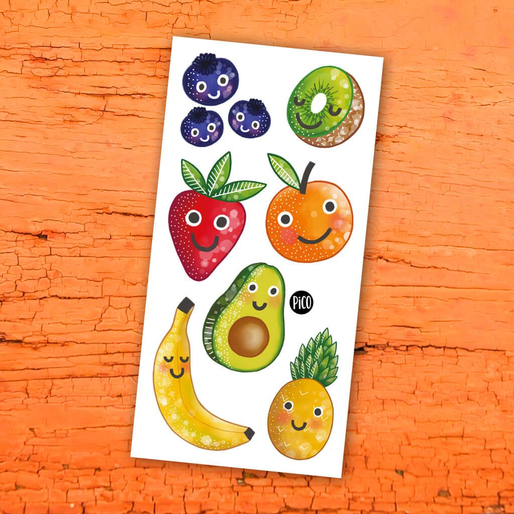 Tatouages temporaires - Aliments