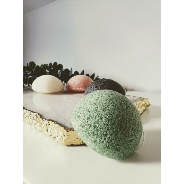 Éponge konjac naturelle - Argile rose